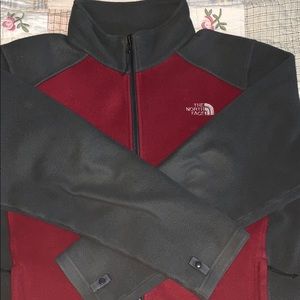 North Face Fleece Jacket - Red/Gray